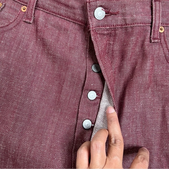 Levi’s 501 Men’s Original Fit White Oak Cone Jeans Red Stone Washed - Picture 4 of 11